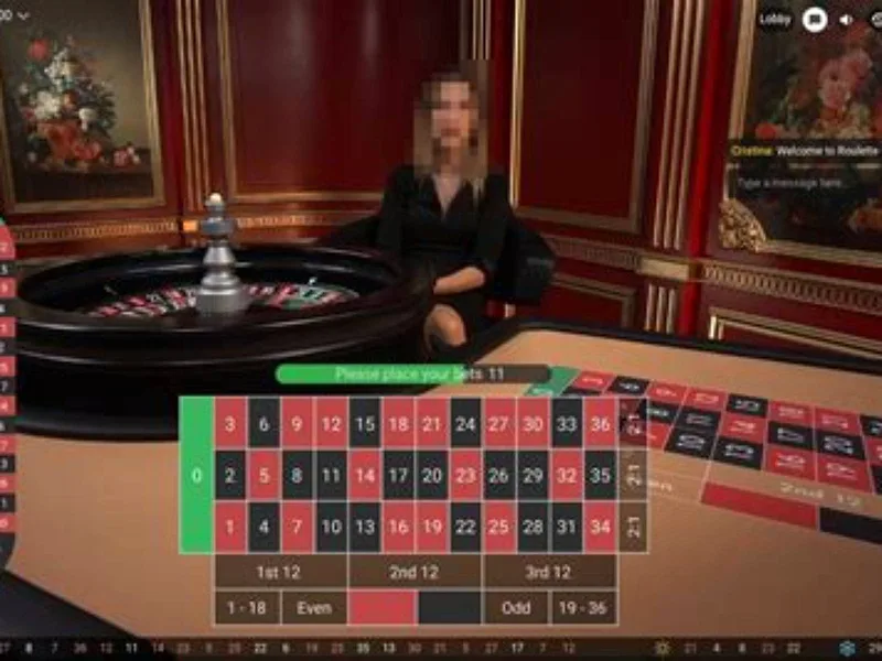 Live dealer casino studio table streamed in HD